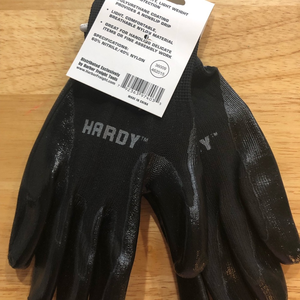 Womens Polyurethane Nylon Work Gloves LG - Picture 2 of 2
